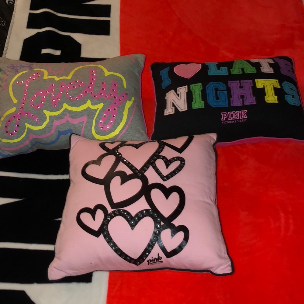 3 Victoria Secret Pink Pillows
